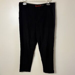 Cartonnier Black Cropped Trousers with Tuxedo Stripe